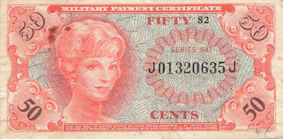 USA MPC Series 641 p.M60 50 Cents 1965 VF-